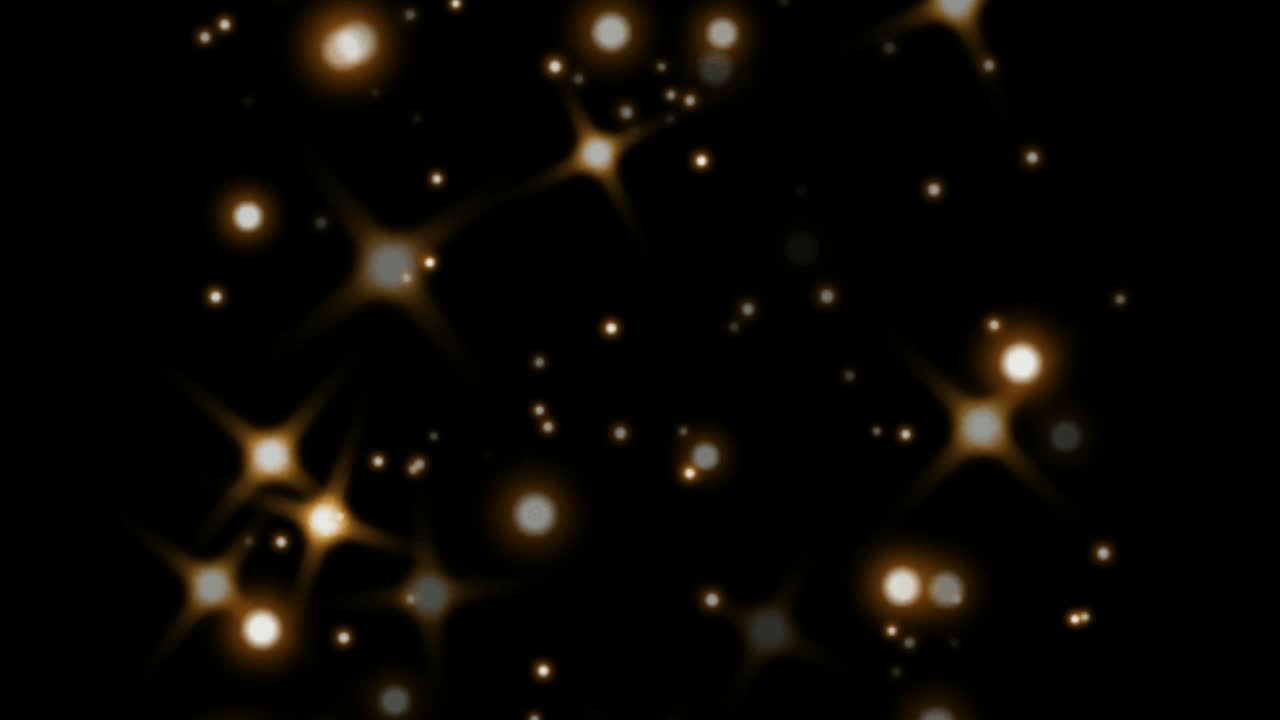 Glinsterende bokeh-lichten en stralende sterren met nachtachtergrond