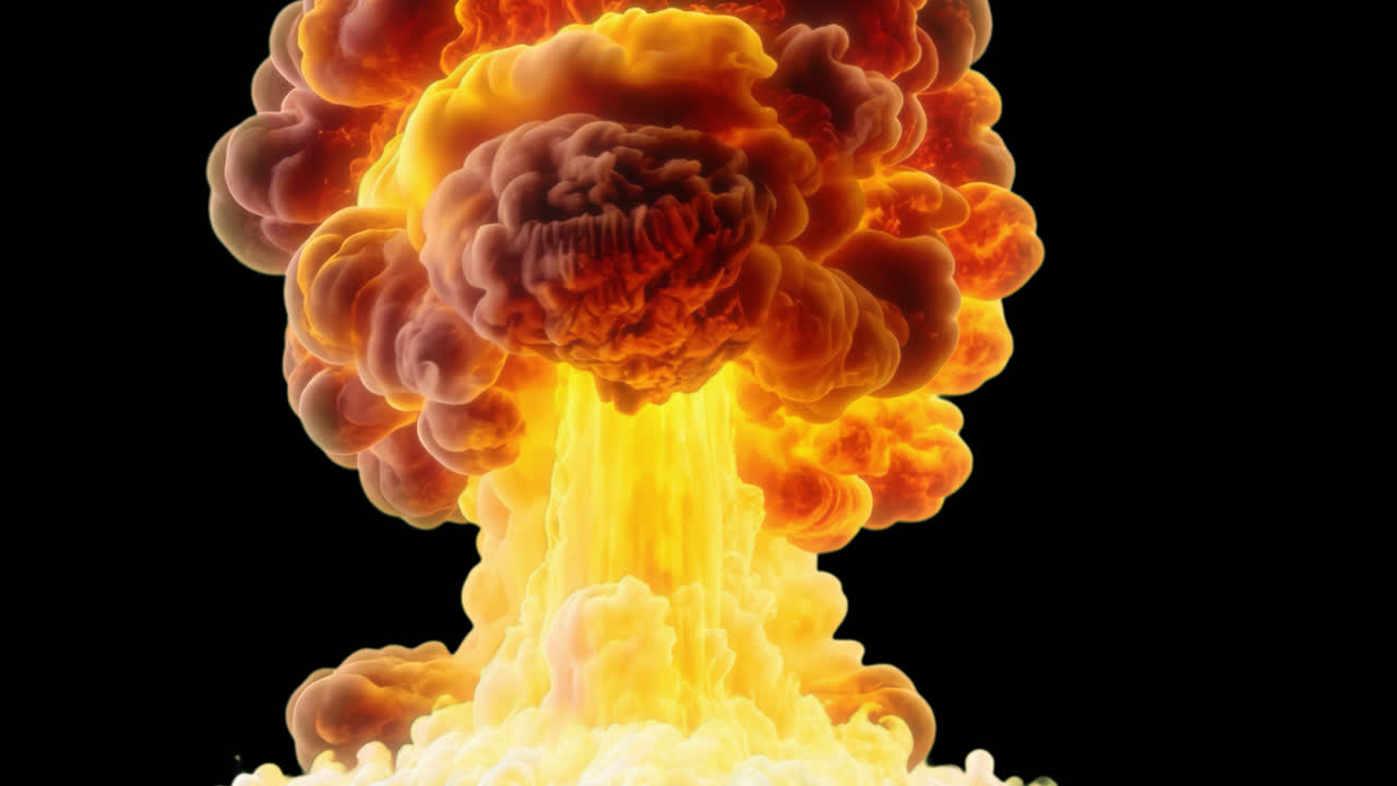 Großer Explosionseffekt, animiertes Overlay, transparentes 4K-Video, Alpha-Kanal, ProRes 4444