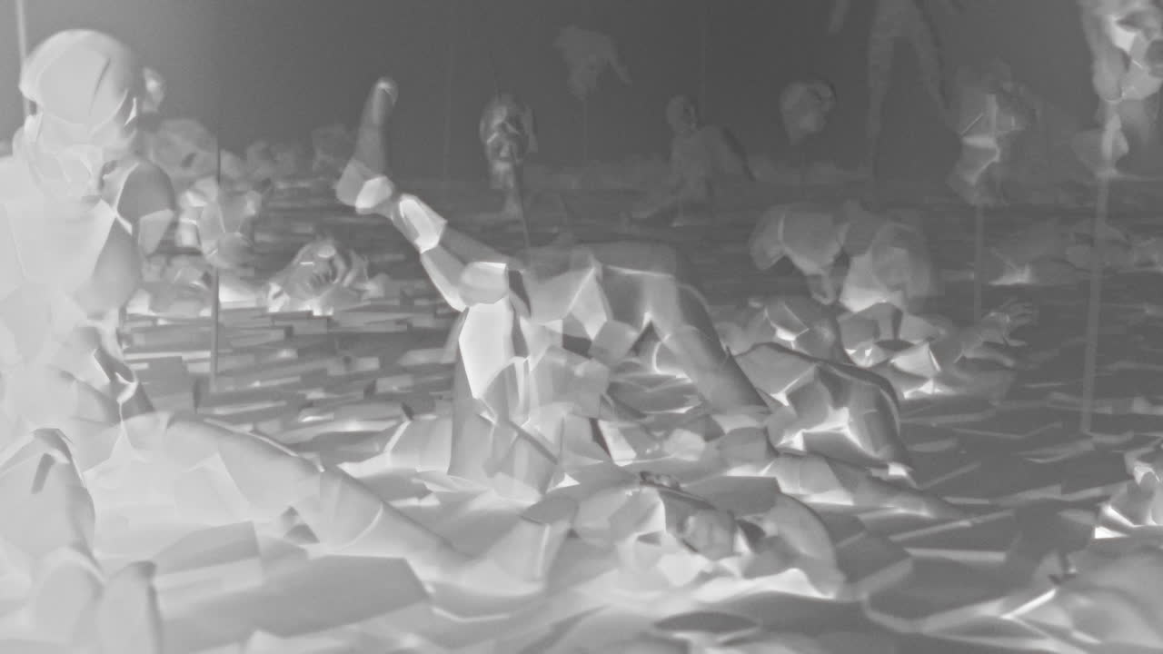 Destroyed andorids on a junkyard in xRay