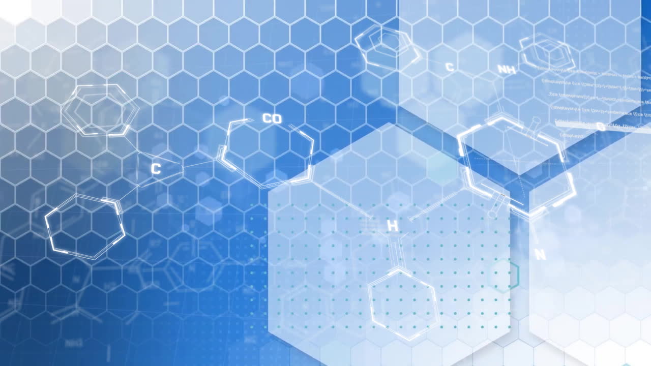 Animation of scientific data processing over hexagons