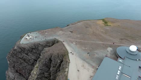 노르웨이 북부의 북쪽 케이프 (nordkapp).