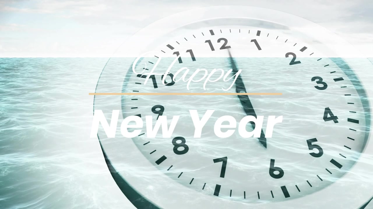 Animation of moving clock and dollar symbols over sky with clouds