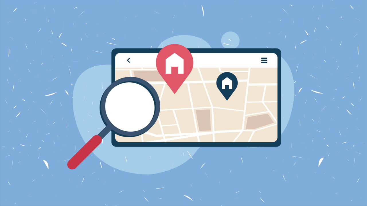 buscando una casa en una aplicación de mapas