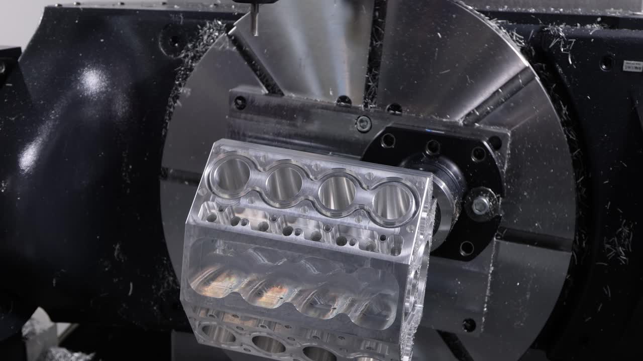 금속 가공 cnc 밀링 기계. 금속 절단 현대 가공 기술.