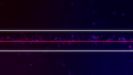 animación de tres líneas parpadeantes sobre manchas rosadas y púrpuras en el fondo