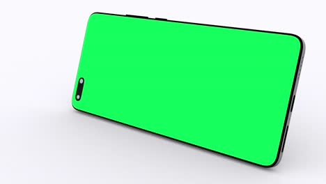 looping 3d animation of a typical smartphone, presented in landscape format