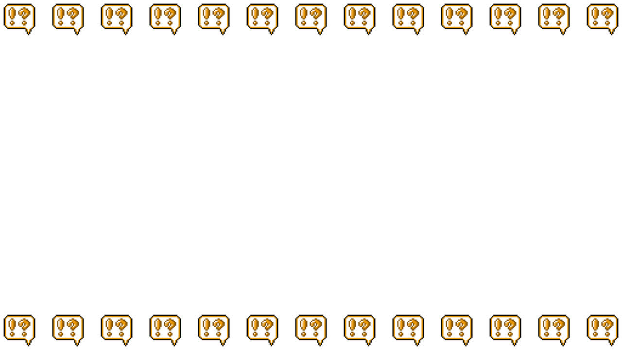 Pixel Art Speech bubble icon Interrobang Frame Animated Overlay 1080p Transparent 30 fps (8).mov