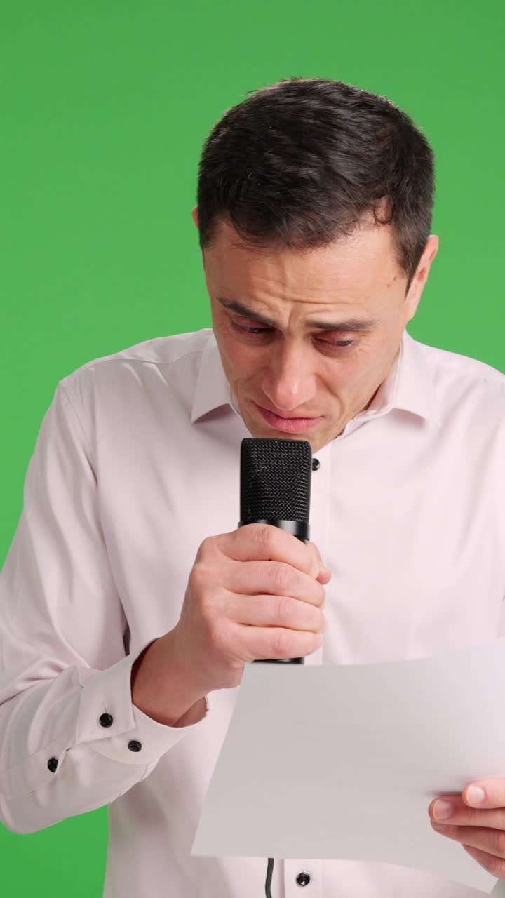 A grieving man delivers an emotional eulogy at a funeral