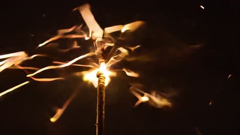 sparkler fireworks at night