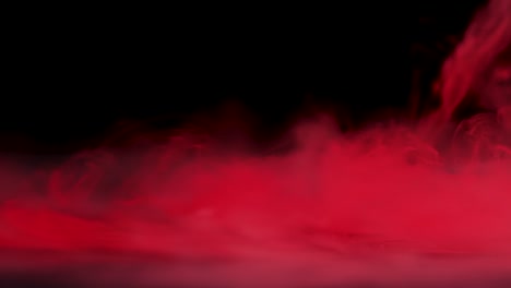 realistic red dry ice smoke clouds fog overlay for different projects at black background. slow - realistic red dry ice smoke clouds fog overlay for different projects at black background at studio. slow motion