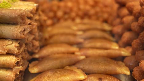 turkish desserts lokma and baklava video, istiklal street taksim, beyoglu istanbul turkey