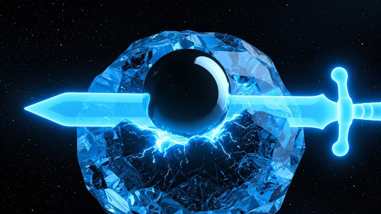 Mystical Ice Sphere and Energy Sword