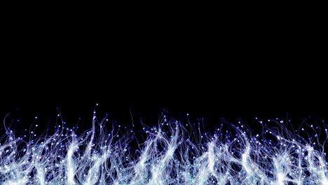 glowing particles with trails climb the screen and fill the frame.