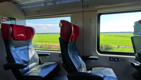 scenic views from a moving train in milan