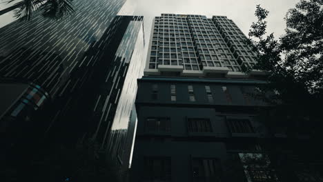 modern skyscrapers in urban setting