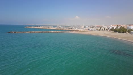 The-town-of-Almerimar-in-Almeria-during-a-sunny-summer-day