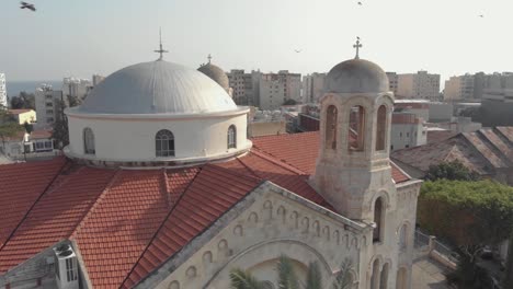 Catedral-En-Limassol,-Chipre---Vista-Aérea