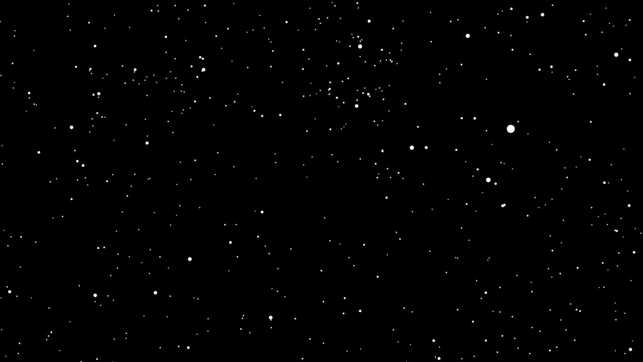Many abstract small white particles in space, computer generated abstract background