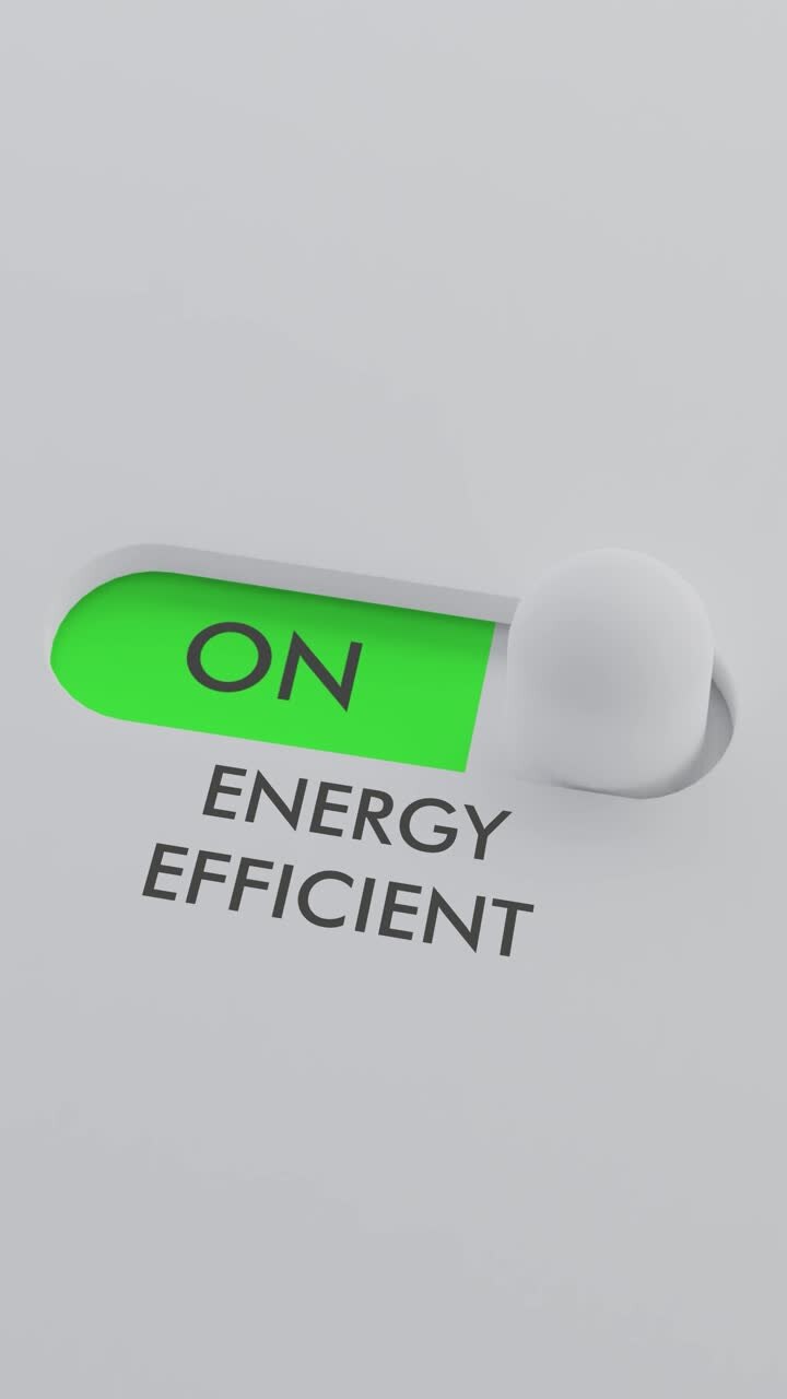 encendiendo el interruptor de energía eficiente vídeo vertical
