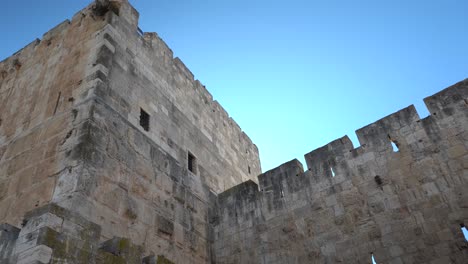 Stadtmauer-In-Jerusalem,-Israel,-Naher-Osten