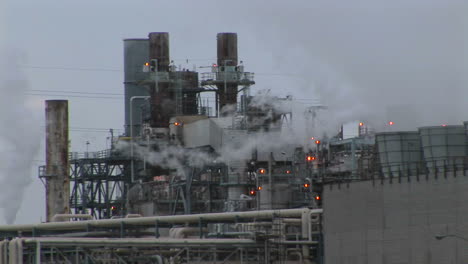 steam emits from an industrial power plant