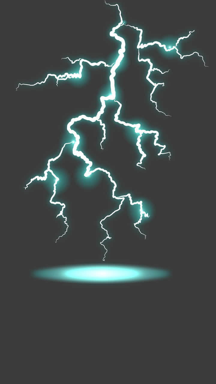 Electric Lightning Bolts on Dark Background