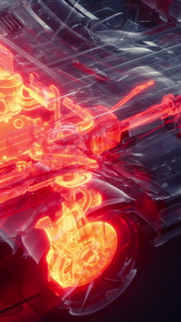 transparent car showcases innovative design and futuristic aesthetic in motion