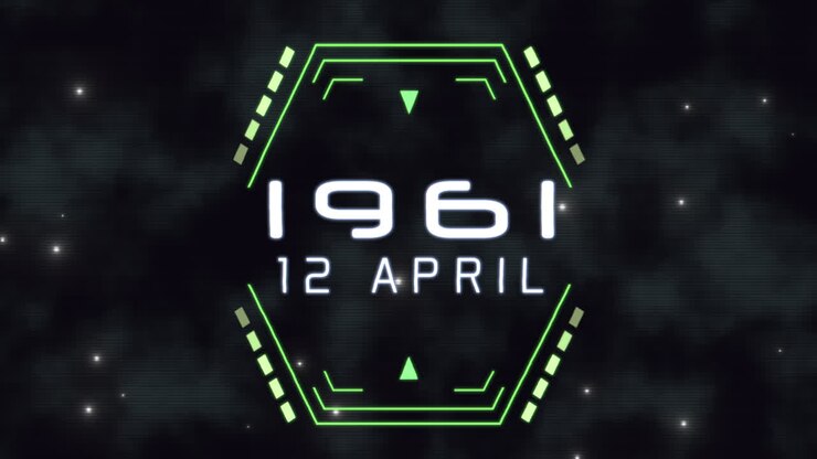 12 April 1961 with HUD elements on digital screen