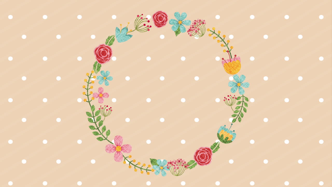 꽃 장식 디자인, 비디오 애니메이션 hd1080