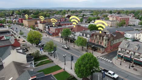 velocidad wifi para conexión a internet de datos en una pequeña ciudad rural de ee.uu.