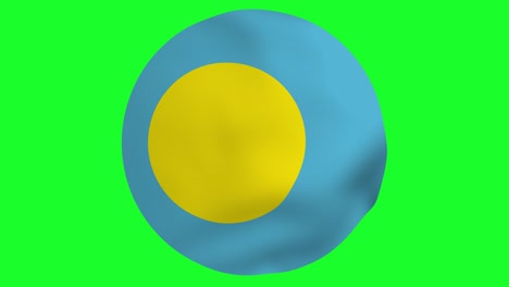 la bandera de palau ondeando en el aire animación 4k uhd