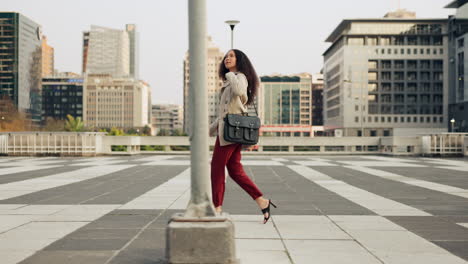 Outdoor,-walking-and-business-with-woman