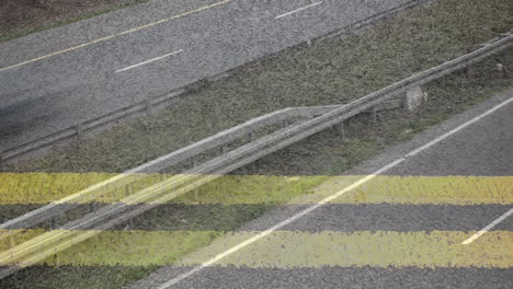animación de la carretera con el lapso de tiempo del tráfico vial