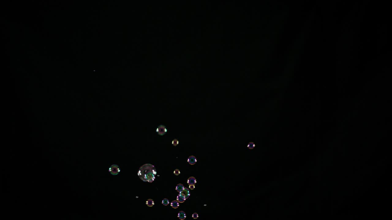 Soup Bubbles Isolated on Black Background