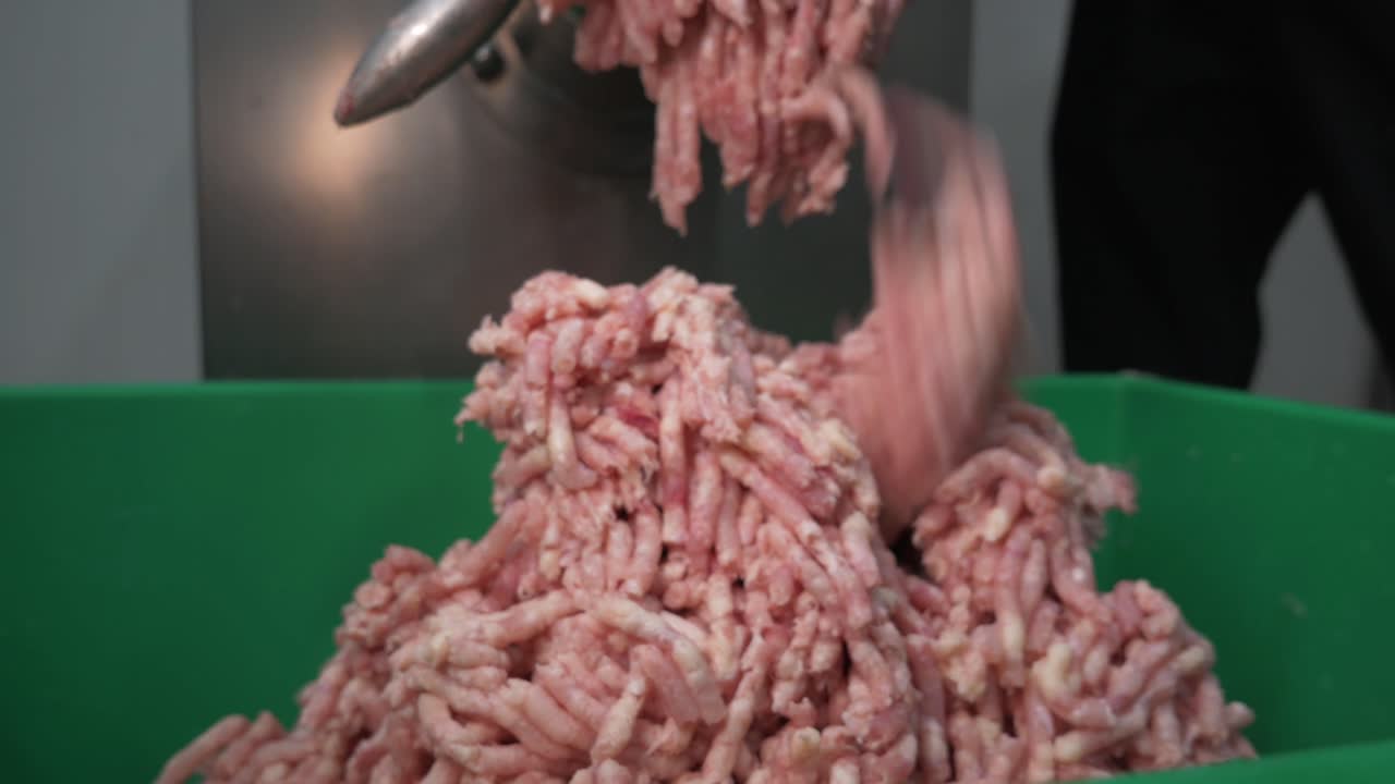 Sausages Meat Process Factory Production Handmade Smoked Boiled Wrap Mincemeat Spice