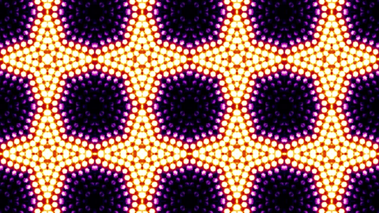 Kaleidoscope Abstract Disco Dance Lights Background, Loop