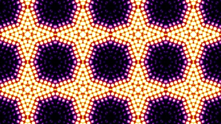 Fundo Abstrato de Luzes de Dança Disco Caleidoscópico, Loop