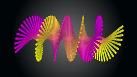 animation of dna strand on black background