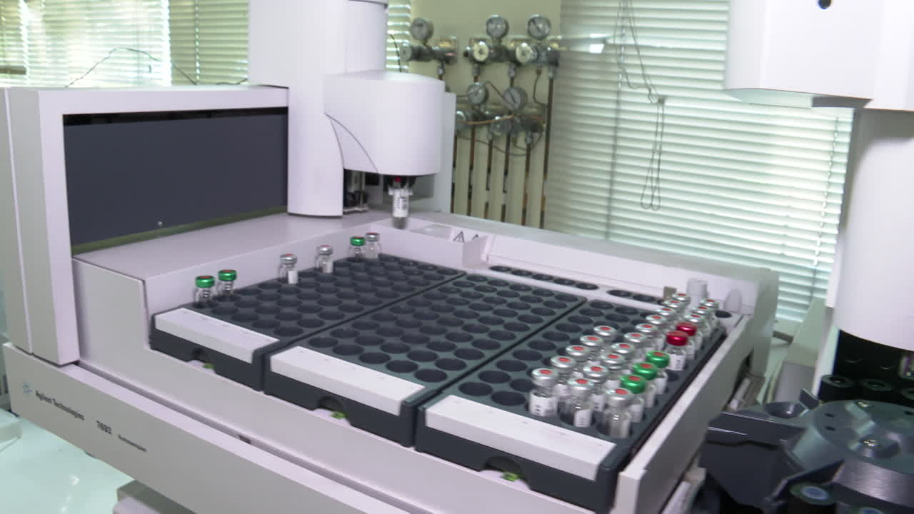 Laboratory Automation Equipment with Sample Vials