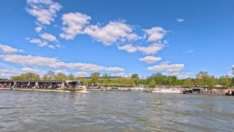 scenic boat journey along the seine river