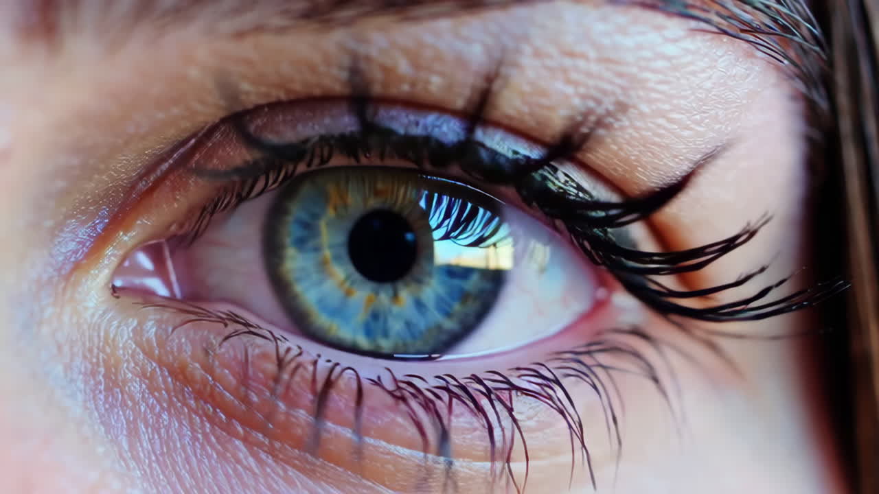 primer plano del ojo de una mujer.