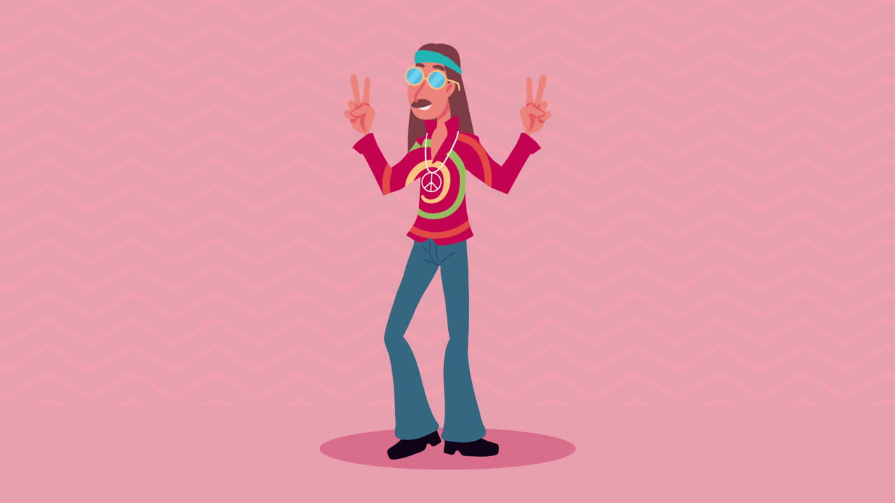 personajes de estilo de vida hippie
