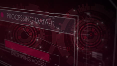 Animation of network of connections over scope scanning and data processing