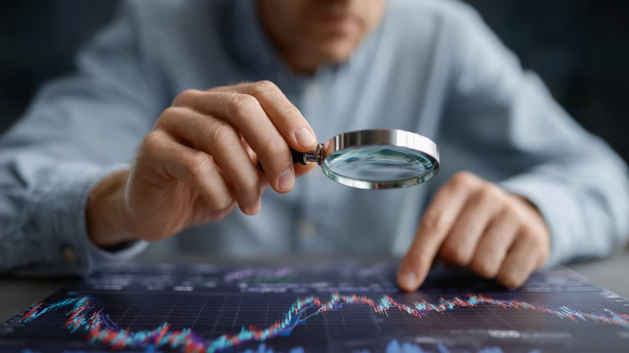 Analyzing Financial Data with a Magnifying Glass: A Close-Up Examination of Market Trends and Patterns on a Chart