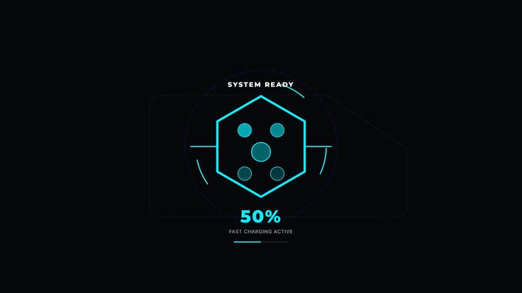 Digital Fast Charging Progress Interface Animation