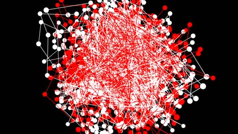 plexo rojo y blanco red abstracta medicina tecnología ciencia bucle de fondo