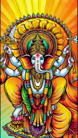 vibrant illustrations of lord ganesha