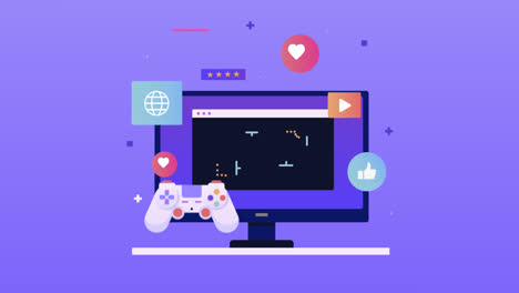 an animation of a online games concept