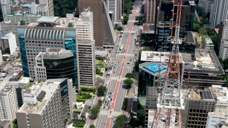 paulista avenue at downtown sao paulo brazil. tourism landmark.