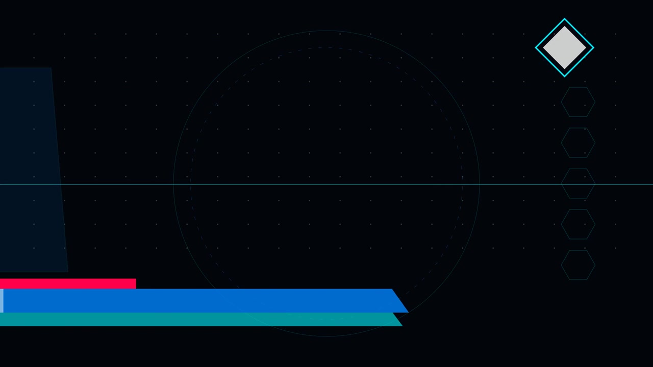 Abstract Digital Lower Third Graphic with Geometric Elements